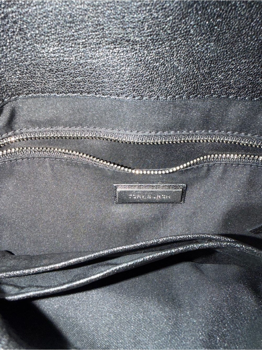 Tory Burch Black Leather Shoulder Clutch with Chain Strap - Picture 7 of 7